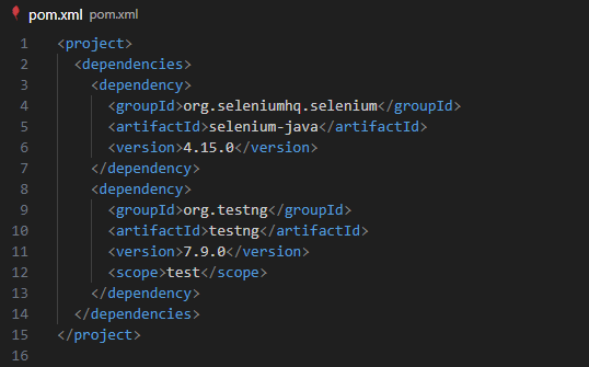 Add Selenium Dependencies